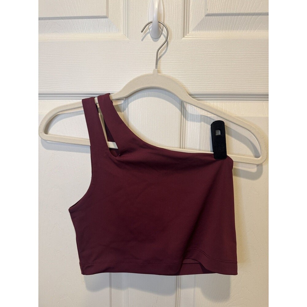 Fabletics One Shoulder Strap Burgundy Size M